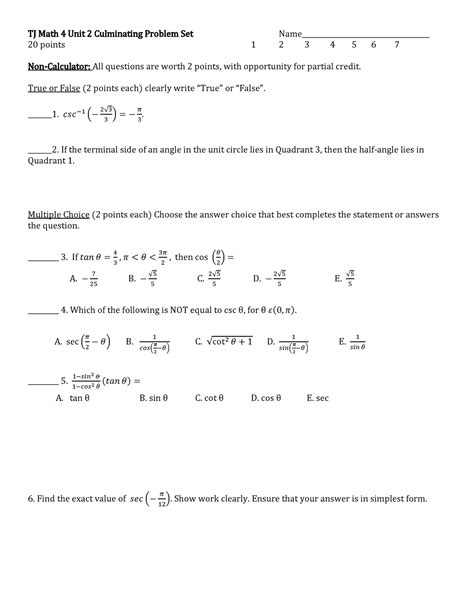 preparing for tj math